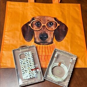 XO Poppy | Dachshund Phone Case & Charging Cable w/ 1 FREE Reusable Bags